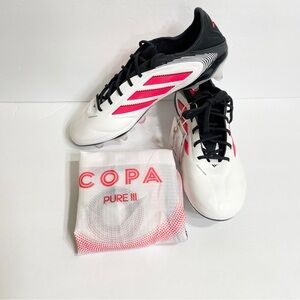 Adidas Copa Pure 3 Elite FG Cloud Soccer Cleats Mens Size 7.5 ID9037 White Red